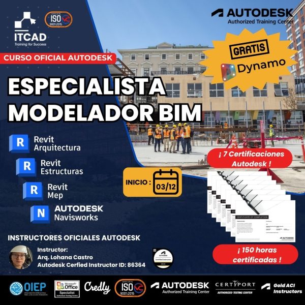 Especialista Modelador BIM con Revit